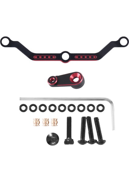 TRX4M 118 Kırmızı Için 2 Adet Direksiyon Bağlantısı ve Servo Korna Servo Kolu (Yurt Dışından)