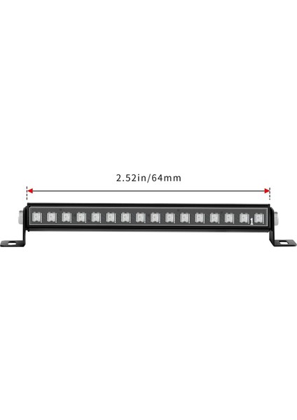 16 LED 8 Modlu Tavan Işık Çubuğu TRX4M Trx4-M 118 Rc Paletli Araba Için (Yurt Dışından) fiyatları