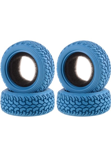 4 Adet 75MM 110 Rc Yolda Drift Tur Arabası Kauçuk Lastik Mavi (Yurt Dışından)