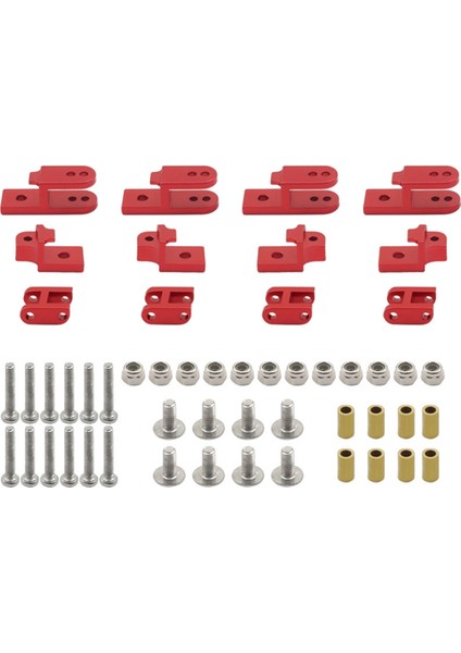 1 Set Yaprak Yay Sönümleme Süspansiyon Aksesuarları 1/16 Wpl B24 Jjrc 4WD Rc Araba Yükseltme Parçaları Kırmızı (Yurt Dışından)