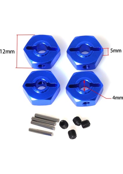 Rc Araba Yükseltme Adaptörü Altıgen 12MM Kiti Losı 118 Mini Mavi Için (Yurt Dışından)
