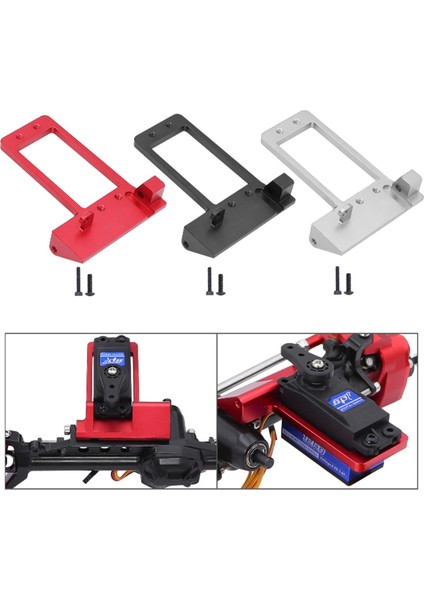 Alüminyum Ön Aks Yarasa Servo Montajı 1/10 Rc Paletli Araba Vp F9 Diy Lcg Şasi Yükseltme Parçaları Kırmızı (Yurt Dışından)
