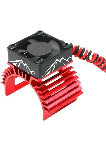 540 550 3650 3660 3674 Motor Isı Emici Rc Araba Radyatör Fanı Kırmızı Siyah (Yurt Dışından)