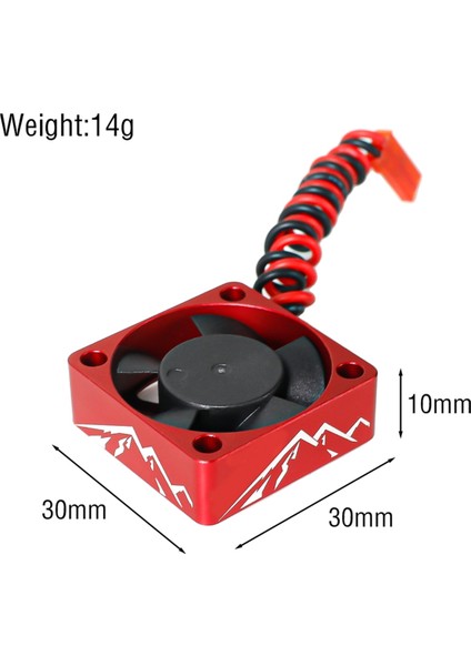 540 550 3650 3660 3674 Motor Isı Emici Rc Araba Radyatör Fanı Kırmızı Siyah (Yurt Dışından)