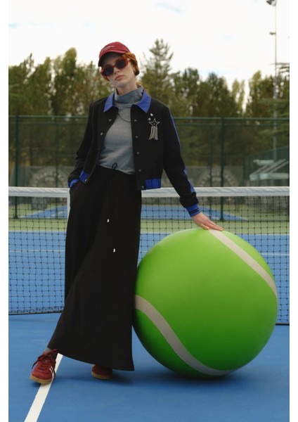 Şerit Detaylı Spor Ceket Siyah fırsatları