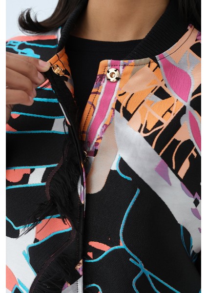 Special Bomber Ceket Siyah - Pembe modelleri