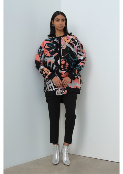 Special Bomber Ceket Siyah - Pembe indirimleri