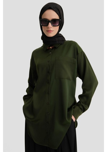 Basic Gömlek 24KD9240 Haki