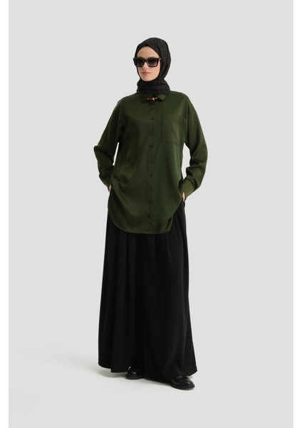 Basic Gömlek 24KD9240 Haki