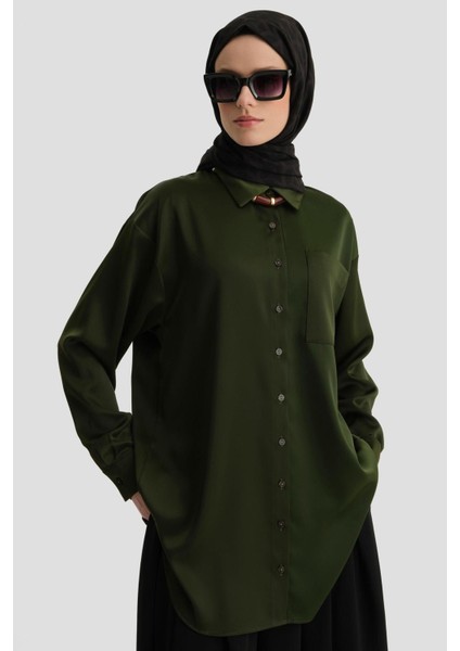 Basic Gömlek 24KD9240 Haki