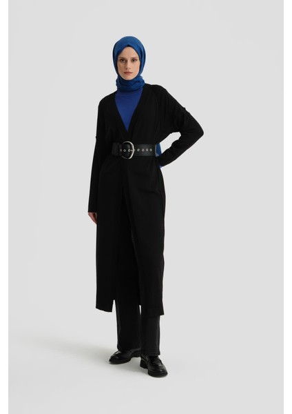 Basic Uzun Hırka 24KD2003 Siyah