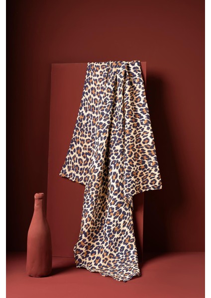 Kadın Leoparlı Bürümcük Eşarp