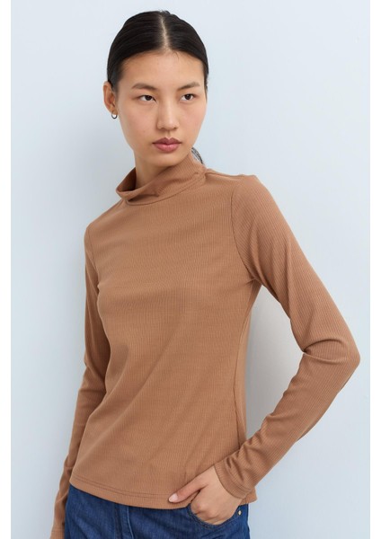 Yarım Balıkçı Bluz Camel modelleri