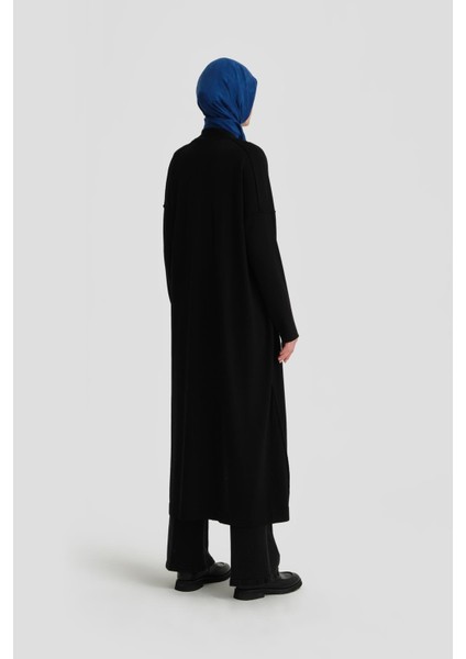 Basic Uzun Hırka 24KD2003 Siyah