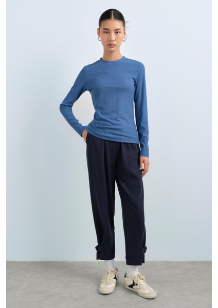 Sıfır Yaka Bluz Indigo modelleri