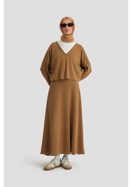 Örme Hırkalı Takım 24KD6816 Camel modelleri