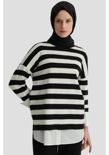 Çizgili Triko Takım 24KD4213 Siyah fiyatları
