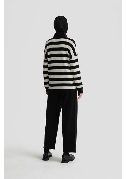 Çizgili Triko Takım 24KD4213 Siyah fırsatları