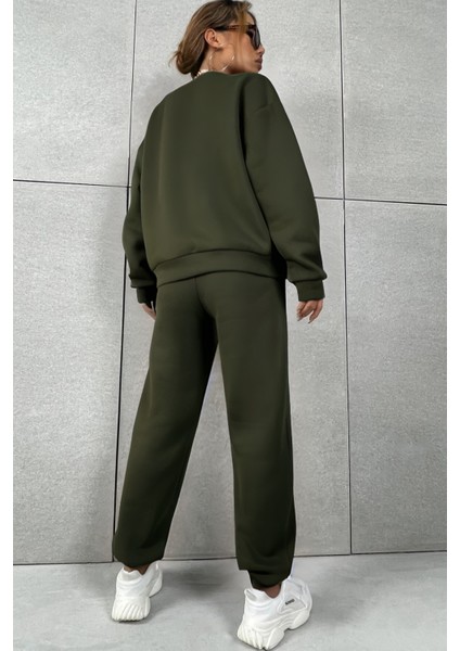 Kadın Basic Trend Model Bisiklet Yaka Eşofman Takımı