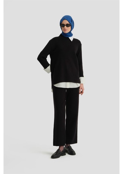 Pantolonlu Triko Takım 24KD4219 Siyah fiyatları