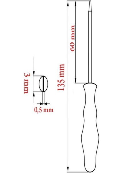 Izeltaş Düz Kontrol Kalemi - 135 mm fiyatları