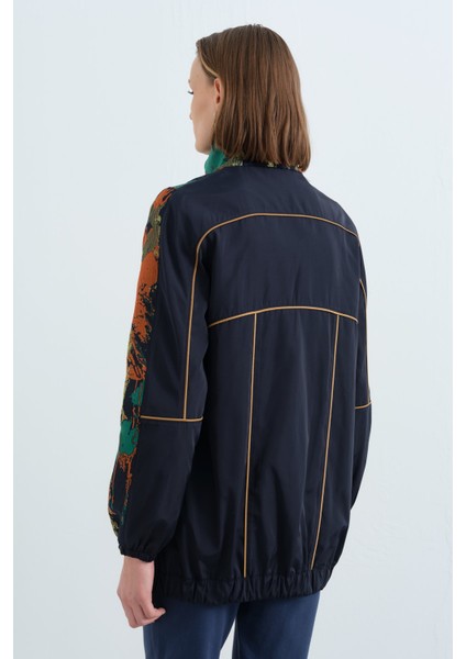 Arka Detaylı Dik Yaka Ceket Lacivert fırsatları