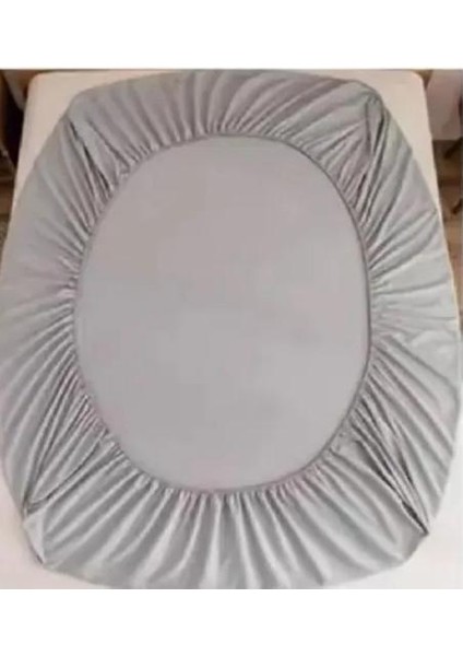 Cotton (Pamuk) 160 x 200+30 cm Fitted (Lastikli) Çift Kişilik Gri Çarşaf Bed Sheet fırsatları