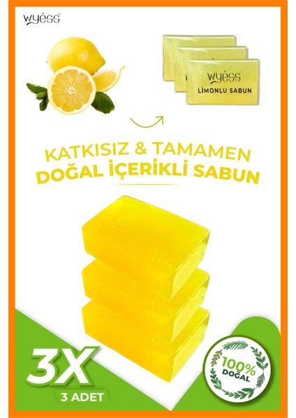 Doğal Limonlu Sabun (3 Adet)