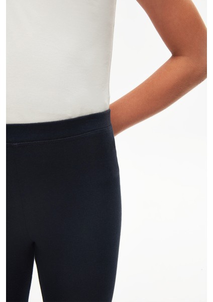 Koyu Lacivert Basic Kız Çocuk Diz Altı Tayt Kapri modelleri