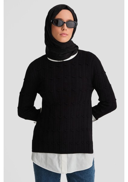 Triko Tunik 24KD2803 Siyah modelleri