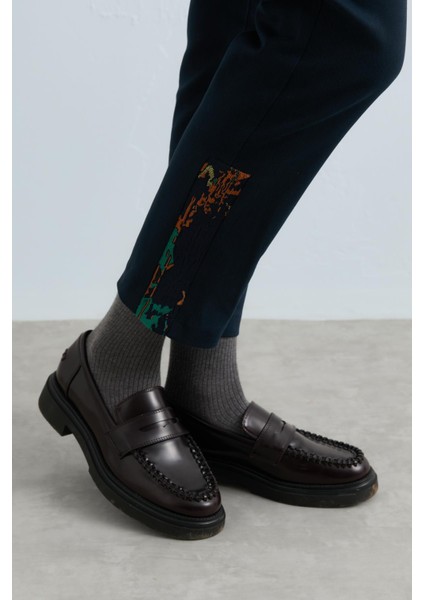 Yanları Jakar Kamalı Gabardin Pantolon Lacivert fiyatları