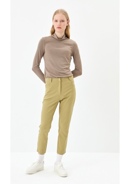Dar Paça Kanvas Pantolon Olive modelleri