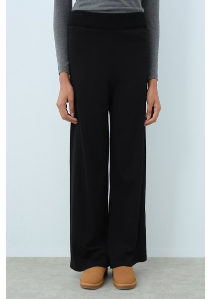 Rayon Bol Pantolon Siyah