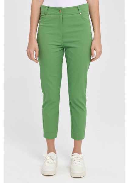 Dar Paça Kanvas Pantolon Benetton Yeşili fiyatları