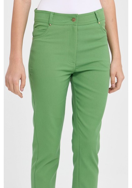 Dar Paça Kanvas Pantolon Benetton Yeşili modelleri