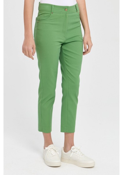 Dar Paça Kanvas Pantolon Benetton Yeşili fırsatları