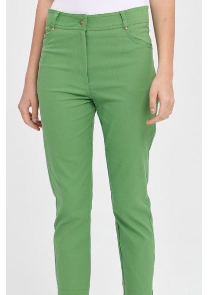 Dar Paça Kanvas Pantolon Benetton Yeşili indirimleri