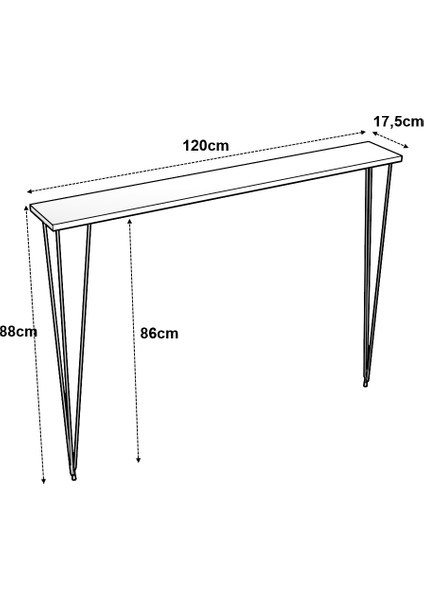 Inter Petek Üstü Dresuar Beyaz Raf Siyah ayak 120 cm (100-110 cm Petek Içindir) modelleri