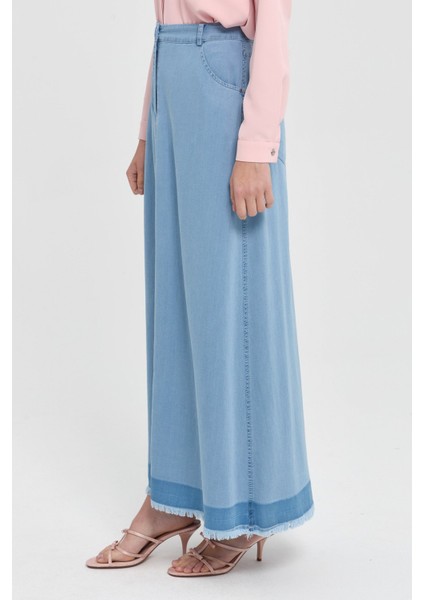 Püsküllü Tencel Etek Buz