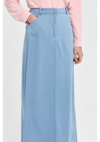 Püsküllü Tencel Etek Buz