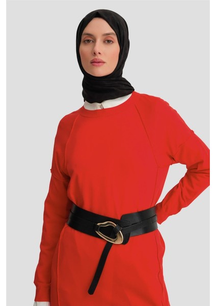 Triko Tunik 24KD2002 Kırmızı