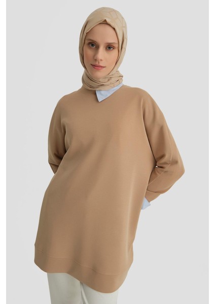 Yarasa Kol Tunik 24KD4225 Bisküvi
