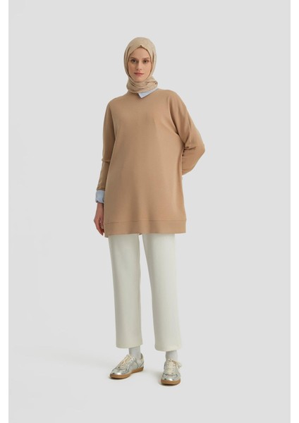 Yarasa Kol Tunik 24KD4225 Bisküvi modelleri
