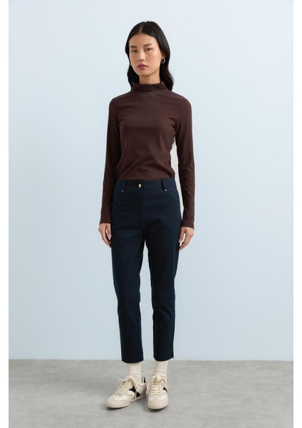 Dinamik 5 Cepli Dar Paça Gabardin Pantolon Lacivert