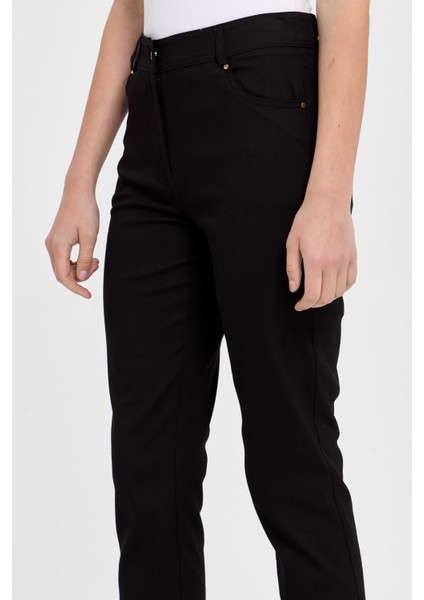 Dar Paça Kanvas Pantolon Siyah indirimleri
