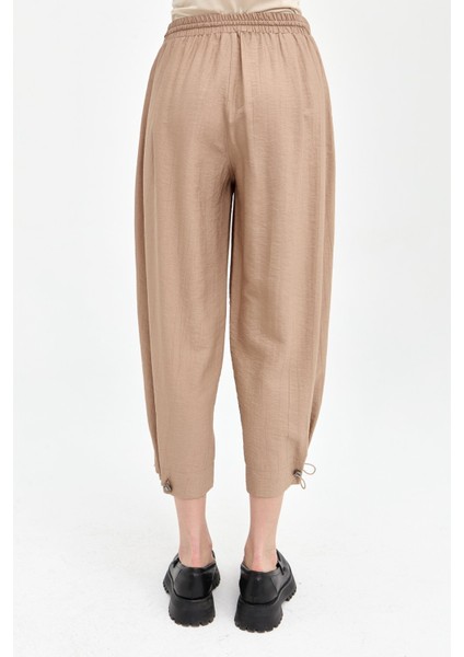 Paçası Büzgülü Pantolon Camel indirimleri
