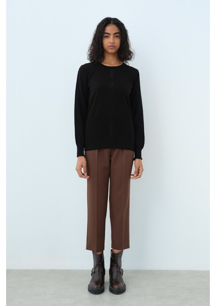 Beli Lastikli Pili Detaylı Havuç Pantolon Kahve fırsatları