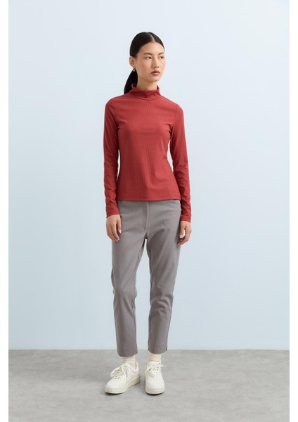 Dinamik 5 Cepli Dar Paça Gabardin Pantolon Gri