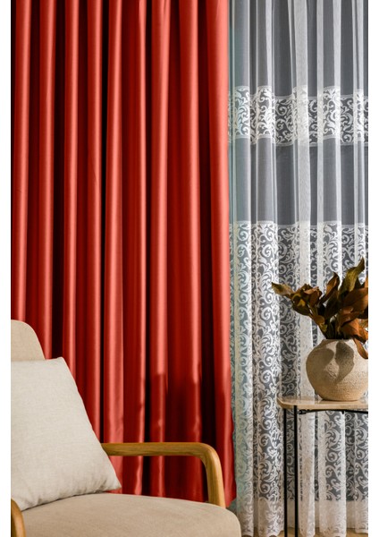 Sık Pileli Mint Blackout Karartma Kumaştan Fon Perde 1 x 3 V09 Tek Kanat