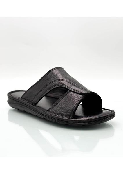 Gerçek Deri Erkek Terlik Hafif Terlik Deri A. Şır Siyah indirimleri